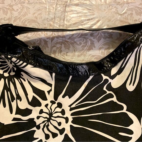 Tianni Handbag Hawaiian Hibiscus Flower Design Canvas & Vegan Leather Gorgeous - Picture 3 of 7